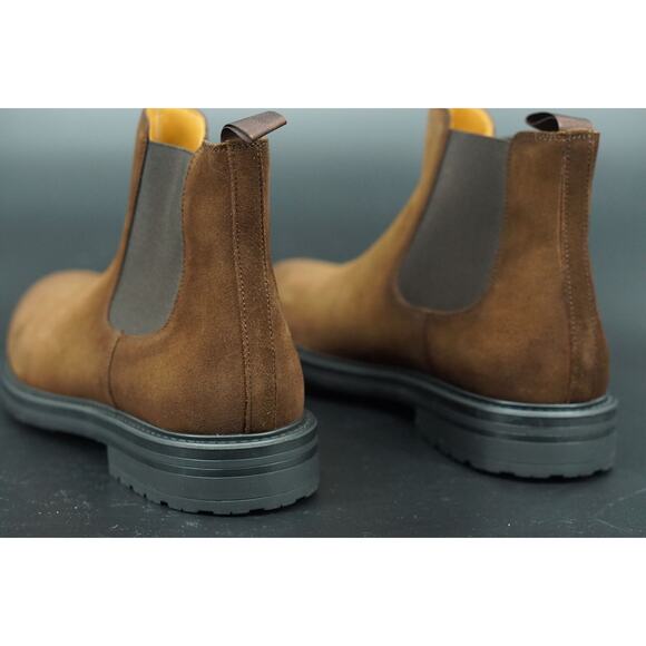 Magnanni Bonn Chelsea Mid Brown Men's Ankle Boot Size 12 New $399 - Picture 10 of 12